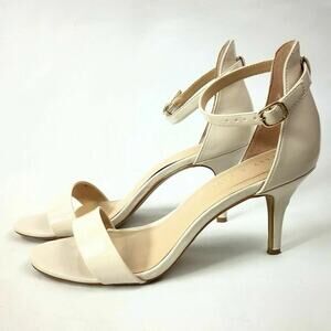 Kelly & Katie Minimalist Nadia Strappy Ankle Pumps Size 7 Nude Beige Cocktail